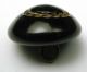 Antique Charmstring Glass Button Brass Ring Ome On Black Dome W/ Swirl Back Buttons photo 1