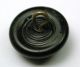 Antique Charmstring Glass Button Brass Ring Ome On Black Dome W/ Swirl Back Buttons photo 2