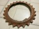 Antique Primitive Of 2 Cast Iron Jd Planter Seed Plate Gears Old Farm Garden photo 5
