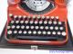 Rare Vintage Antique 1930 Underwood Standard Portable Orange Typewriter 505935 Typewriters photo 4
