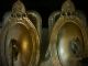 Antique Bronze Flame Ornate French Wall Sconces Gold Pair Vintage Solid Bronze Chandeliers, Fixtures, Sconces photo 4