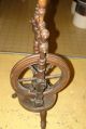 Spinning Wheel Part Circa 1800s Antique Primitive Wood Parts Other photo 1