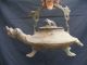 Antique Kettle Four Legged Turtle Brass Heirloom Asia Pot Teakettle Old Steamer Other photo 5
