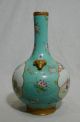 Chinese Famille Rose Long Neck Porcelain Vase With Mark 4540 Vases photo 2