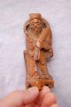 Small Antique Chinese Box Wood Carving Fortune God With Great Petina Men, Women & Children photo 4