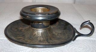 1881 Rogers No.  5609 Silver - Plated Candle Holder photo