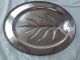 Vtg Wm Rogers 1810 Silverplate Meat Serving Tray Platter 18 Oval Primrose Footed Flatware & Silverware photo 1