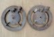 Antique 2 Metal Jd Farm Planter Plate Covers Y2597b Steampunk Art Primitives photo 1