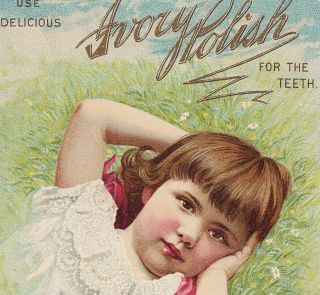Midddleport Ny 1800 ' S Ivory Polish Teeth Perfume Cure Advertising Trade Card photo