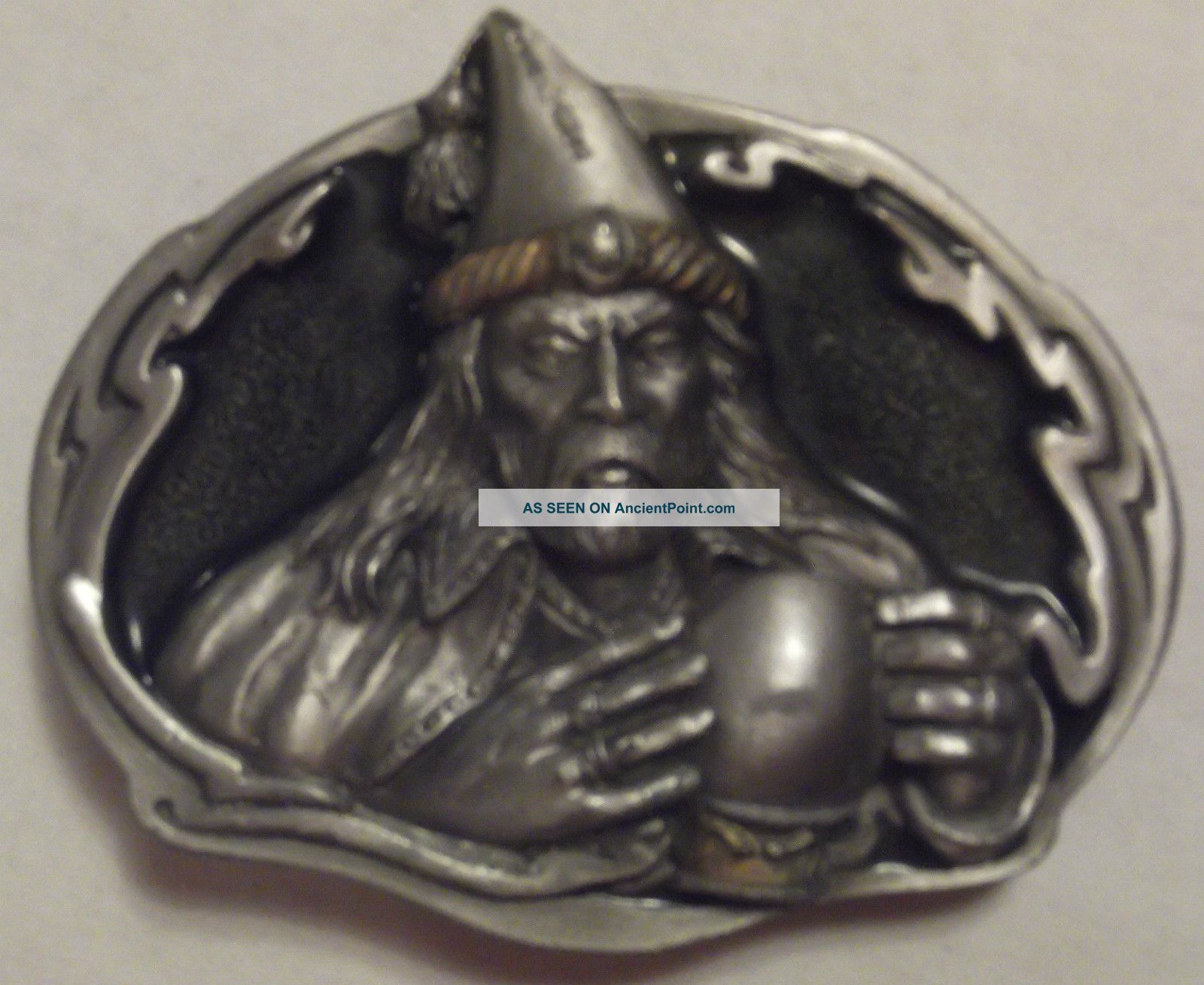 Usa Made - Wizard Belt Buckle - Crystal Ball - New With Scratches Viking photo