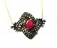 Turkish Jewelry Authentic Ottoman Sultans Ruby & Zirconia Necklace Islamic photo 1