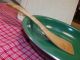 Flaming Curly Birch Wood Handcarved Wooden Spatula,  Turner,  Stir Fry,  Cookie Primitives photo 2