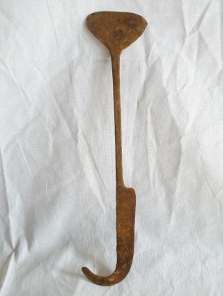 Primitive Wrought Iron Combined Ogripka Blade And Hook Fireplace Rarely Implemen photo