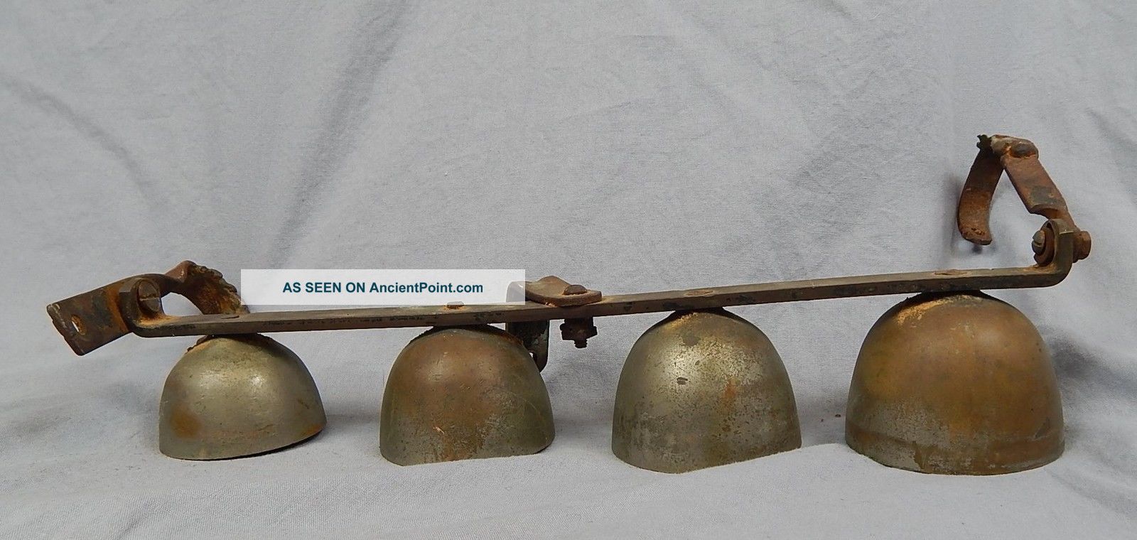 Antique Shop Door / Entrance Bell Set W/ Mounting Hardware Primitives photo