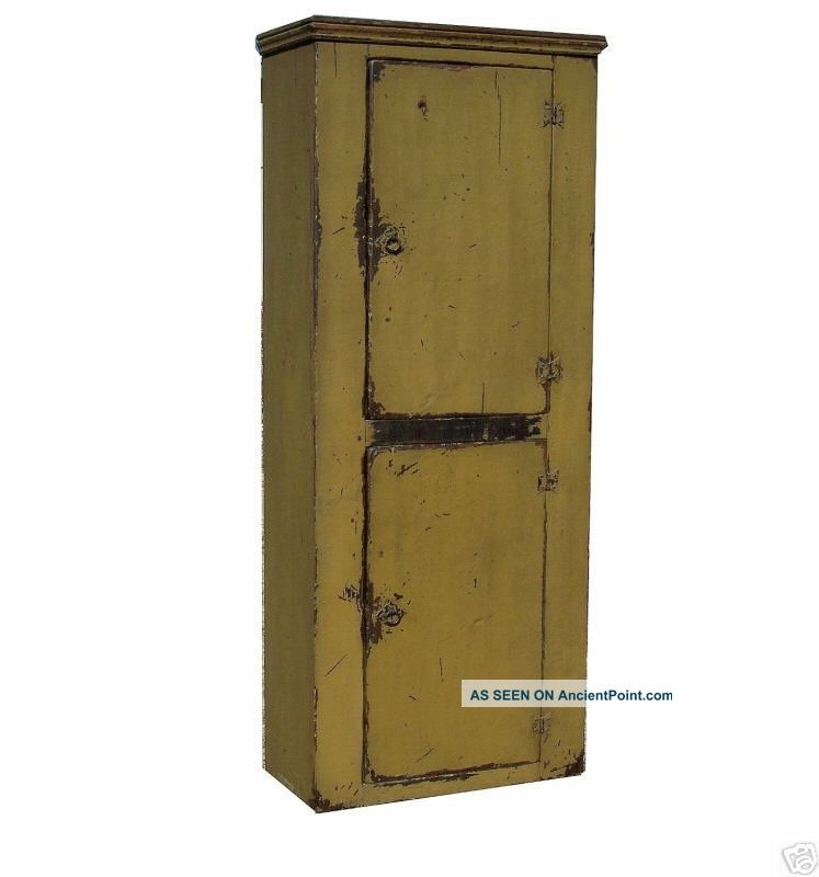 Chimney Cupboard Early American Painted Primitive Country Pine Reproduction Primitives photo