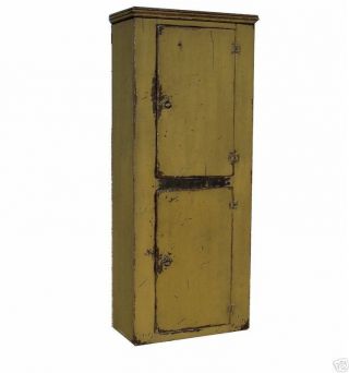 Chimney Cupboard Early American Painted Primitive Country Pine Reproduction photo