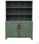 Country Primitive Painted Step Back China Cabinet Hutch Reproduction Furniture Primitives photo 5
