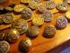 Group Of Vintage European Looking Shield Brass & Metal Buttons Others Mixed Buttons photo 1