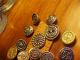 Group Of Vintage European Looking Shield Brass & Metal Buttons Others Mixed Buttons photo 3