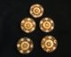 5 Vintage Large Brass Steel Cut Round Buttons With Shanks Buttons photo 2