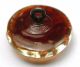 Antique Paperweight Glass Button Copper Saprkle Over Garnet Red Swirl Back Buttons photo 2