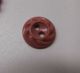 6 Antique Glass Buttons,  3 Czech Red,  3 Small Pink + Free Gift Buttons photo 3