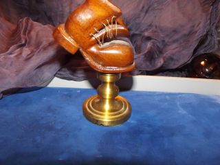 Golden Boot Award Antique American Folk Art Carved Boot photo
