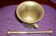 Very Old Solid Brass Mortar And Pestle Set Very Heavy 1800 ' S Mortar & Pestles photo 2