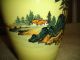 Chinese Or Japanese Yellow Pottery Vase - Marked - Man Overlooking Ocean - Rare Vases photo 10