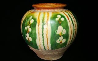 Chinese 9thc Tang Sancai Pottery Pot photo