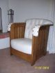 Antique Arts & Crafts Solid Oak Mission Karpen Upholstered Chair 1900-1950 photo 1