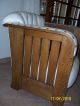 Antique Arts & Crafts Solid Oak Mission Karpen Upholstered Chair 1900-1950 photo 7