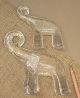 Pair Vtg Bertil Vallien Art Glass Elephant Sculpture Paperweight Kosta Boda Zoo Mid-Century Modernism photo 3