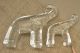 Pair Vtg Bertil Vallien Art Glass Elephant Sculpture Paperweight Kosta Boda Zoo Mid-Century Modernism photo 5