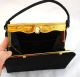 Silk After Five Evening Baq With Cameo Gold Filigree Clasp - Free Priority Ship Mid-Century Modernism photo 10