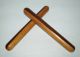 Vintage Antique American Wooden Wood Lignum Vitae Rhythm Sticks,  1920s Other photo 4