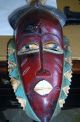 Vintage African Hand Carved Mask Unuasual Colors Old Masks photo 10