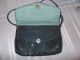 Art Deco Style Vtg 80 ' S Gray Beaded Evening Purse With Beaded Shoulder Strap Art Deco photo 2