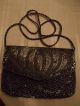 Art Deco Style Vtg 80 ' S Gray Beaded Evening Purse With Beaded Shoulder Strap Art Deco photo 6