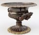 Italian Grand Tour Bronze Tazza Vase Face Handles Repro Of Antique Metalware photo 1