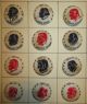 Us Presidents Silhouettes 1950 ' S Eisenhower Vtg Button Card Usa Political Buttons photo 1