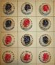 Us Presidents Silhouettes 1950 ' S Eisenhower Vtg Button Card Usa Political Buttons photo 3