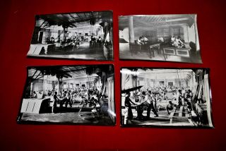 4 1910 ' S Antique Manila Philippines Factory Picture Children Workers Laborers photo