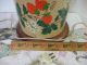 Vintage Whiskey Ceramic Jug Bulb Lamp Folk Art Hand Painted Wild Strawberry Lamps photo 6