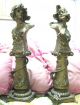 Art Nouveau Pewter Busts Cleopatre And Salambo Metalware photo 2