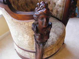 Antique Victorian Carved Chair photo