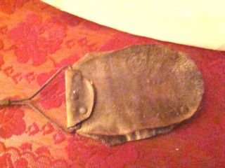 Antique Leather Fly Swatter W/ Twisted Wire Handle - Collectible Primitive photo