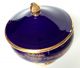 Dark Cobalt Royal Blue Bowl With Lid & Gold Design Hand Painted Japan Esd Creamers & Sugar Bowls photo 2
