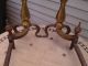 Cast Iron & Brass Rostand N Victorian Urn Top Andirons Fire - Dogs Fireplace Set Hearth Ware photo 7
