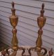 Cast Iron & Brass Rostand N Victorian Urn Top Andirons Fire - Dogs Fireplace Set Hearth Ware photo 8